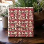 God jul Photo Collage Red White Presentpapper<br><div class="desc">Använda 8 kvadratbilder för att göra ett unikt helgdag av trendiget. Om du vill flytta något runt klickar du på knappen Anpassa för att göra ändringar.</div>