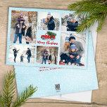 God jul Photo Collate Red Lastbil Julkort<br><div class="desc">Fira säsongen med våra God jul-helgdagskort för multifotokollage! Med modern typografi av eleganten ger den här designen en aning vismisk charm med ett klassiskt rött lastbil under vintersnöfall. Den minimalistiska bakgrunden för vattenfärgen och skriptet för snyggt lägger till ett kreativ, ett unikt tryck som är perfekten för att dela din...</div>