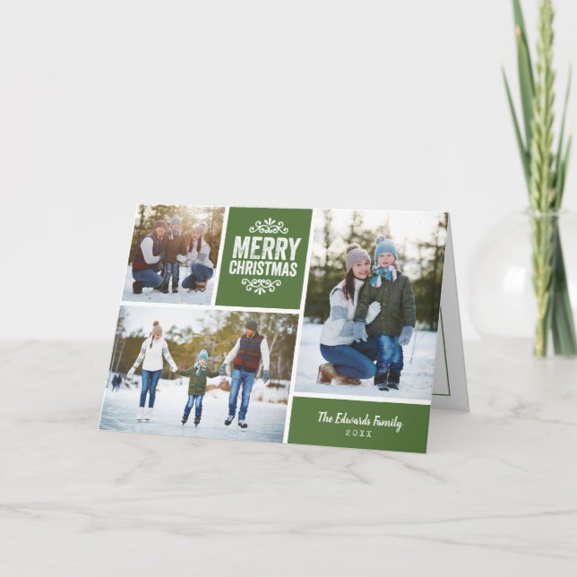 God jul Photo Colleting Greeting Card Helgkort (Framsida)