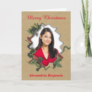 God jul Photo Elegant Anpassa Helgkort