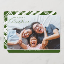 GOD JUL PHOTO elegant calligraphy-grönt