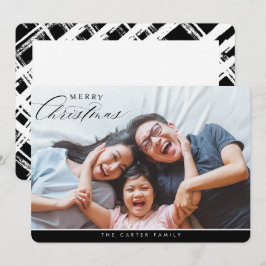 GOD JUL PHOTO-elegantens kalligrafi svart Julkort