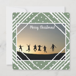 God jul Photo Family Namn Sage Grönt Julkort