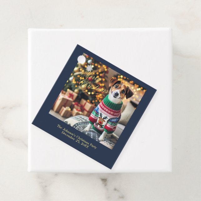 God jul Photo Gåvor Etiketter (På plats)