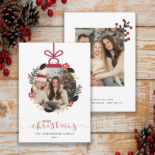 God jul Photo Globe Ornament Card