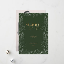 God jul Photo Guld Calligraphy Card Julkort