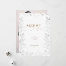 God jul Photo Guld Calligraphy Card Julkort