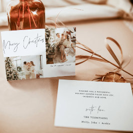 God jul Photo Helgdag Card, Boho Modern Inbjudningar