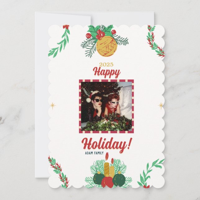 God jul Photo Helgdag Card Julkort (Framsida)