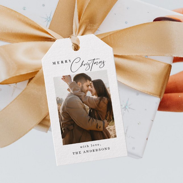 God jul Photo Helgdag Presentetikett (Skapare uppladdad)