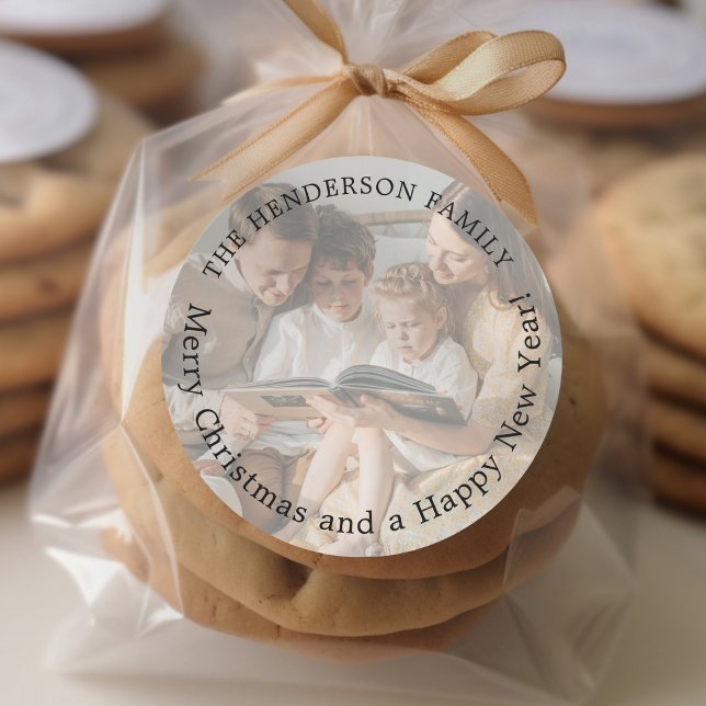 God jul Photo Helgdag Runt Klistermärke (Skapare uppladdad)