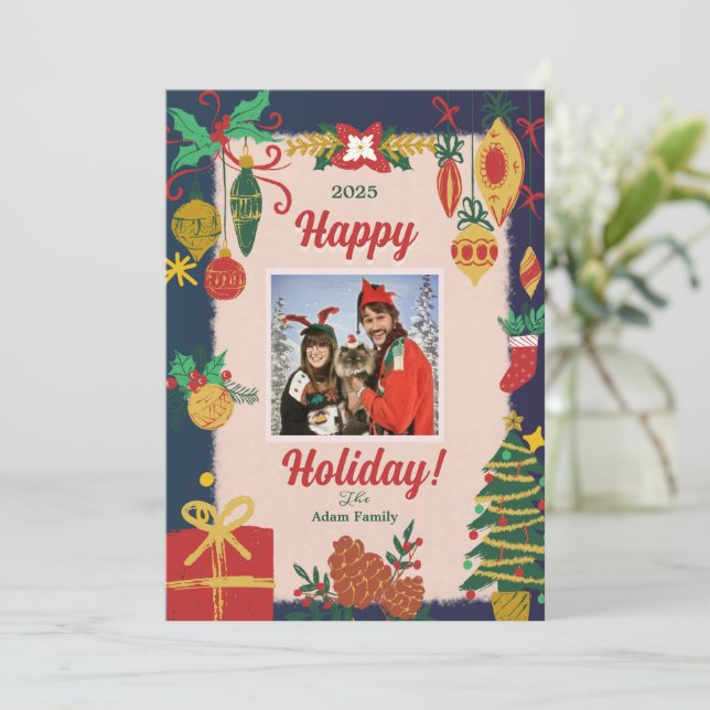 God jul Photo Helgdagskort Julkort (Stående Fram)