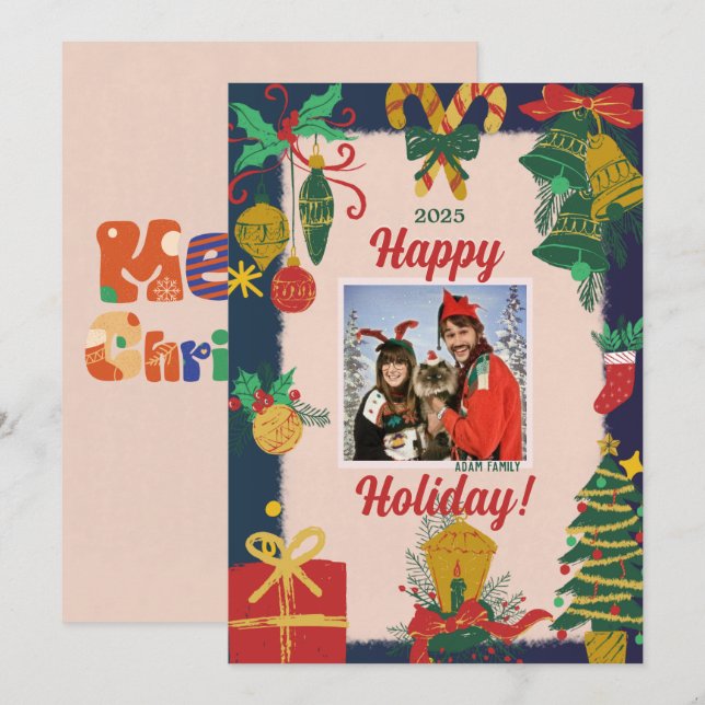 God jul Photo Helgdagskort Julkort (Fram/baksida)