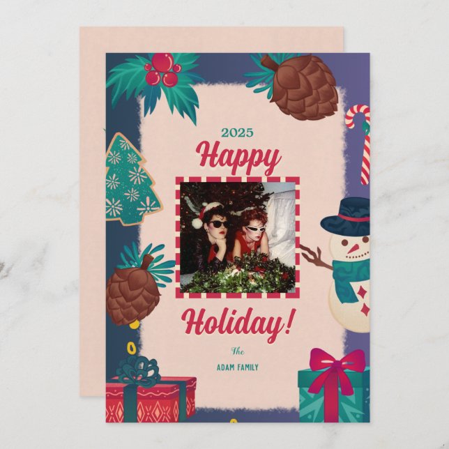 God jul Photo Helgdagskort Julkort (Fram/baksida)