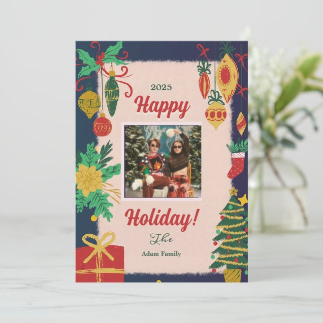 God jul Photo Helgdagskort Julkort (Stående Fram)