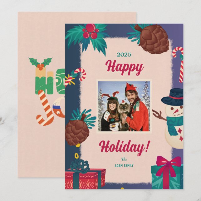 God jul Photo Helgdagskort Julkort (Fram/baksida)