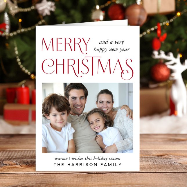 God jul Photo Helgkort (This holiday season, let your family's smiles and heartwarming memories shine on our photo card)