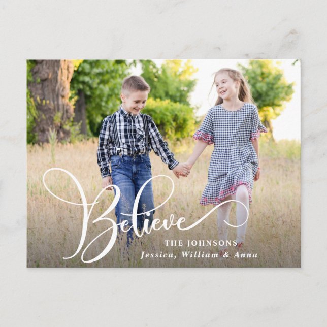 God jul PHOTO-julen Hälsning Helgdag Vykort (Framsida)