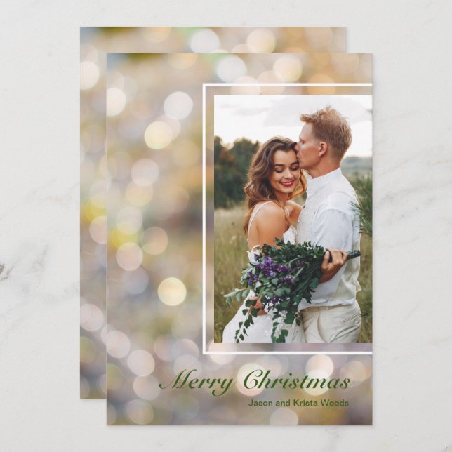 God jul Photo Julkort (Fram/baksida)