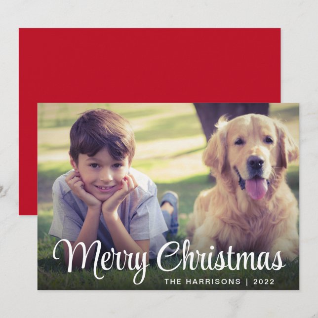 God jul Photo Julkort (Fram/baksida)