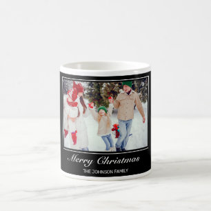 God jul Photo Modern Minimalist Black Kaffemugg