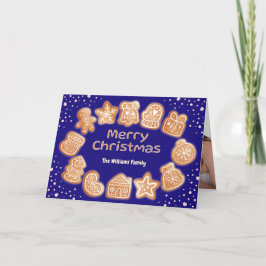 God jul Photo Namn Gingerbröd Navy Helgkort
