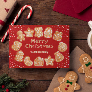 God jul Photo Namn Gingerbröd Red Helgkort