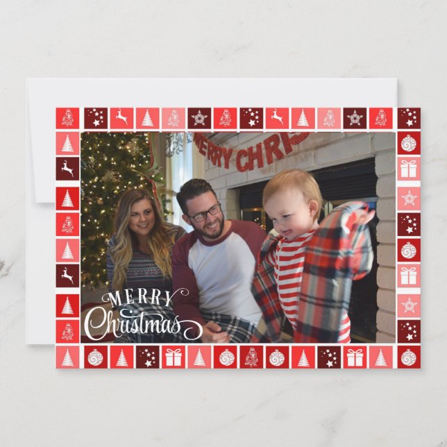 God jul Photo Personlig Namnteckning Julkort (Framsida)