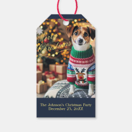 God jul Photo Presentetikett