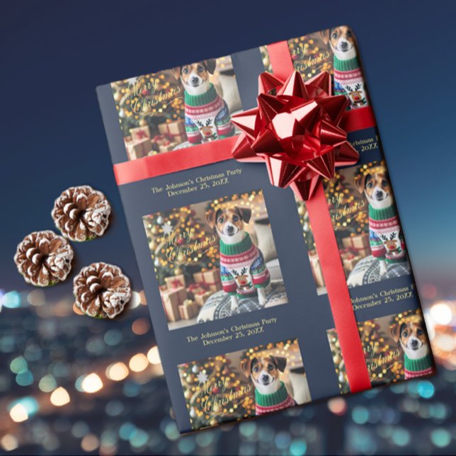 God jul Photo Presentpapper (Merry Christmas Photo Wrapping Paper)