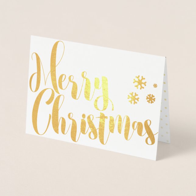 God jul Photo Ram Design Folierat Kort (Framsida)