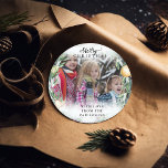 God jul Photo Runt Klistermärke<br><div class="desc">God jul Photo Sticker.</div>