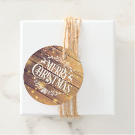 God jul Photo Rustic Wood Gåvor Etiketter