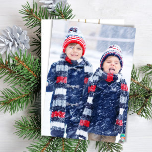 God jul Photo Simple Watercolor Ornaments Julkort