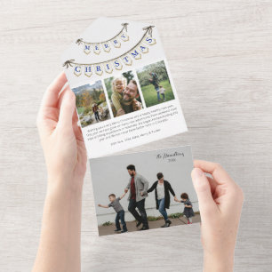 God jul Photo Tri-fold All in One Card