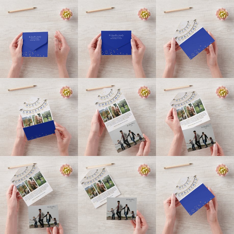 God jul Photo Tri-fold All in One Card