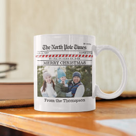 God jul Photo Typography Newspaper Kaffemugg