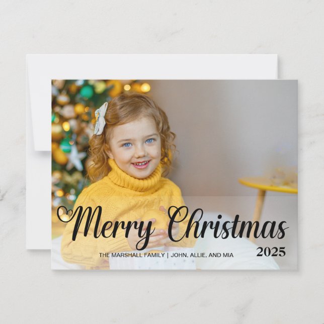 God jul Photo Year Poinsettias Julkort (Framsida)