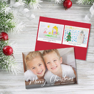 God jul Photo Your Childrens Artwork Julkort