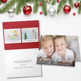 God jul Photo Your Childrens Teckning Helgkort