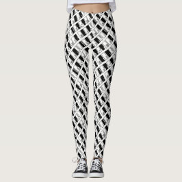 God jul Piano Nycklar Typography Black White Leggings
