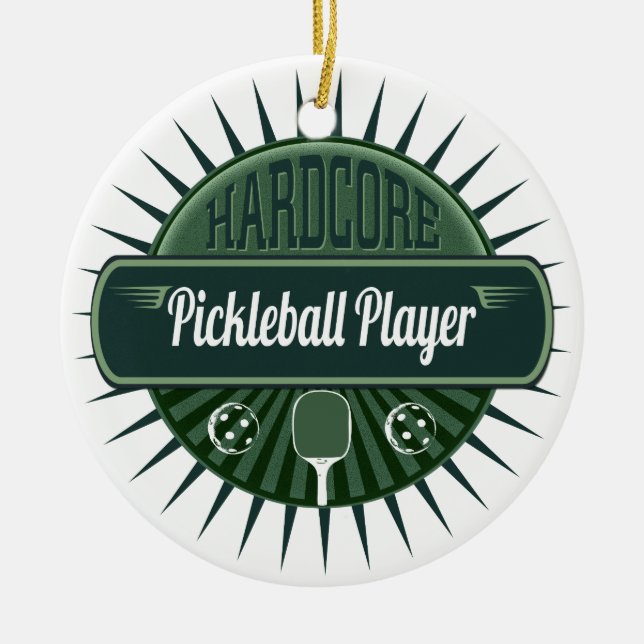 God jul Pickleball Player Träd Ornament (Framsidan)