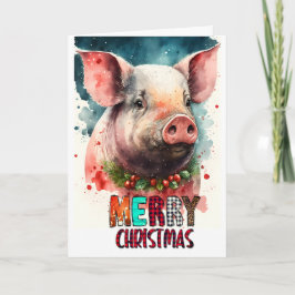 God jul PIG-kort för barn Kort