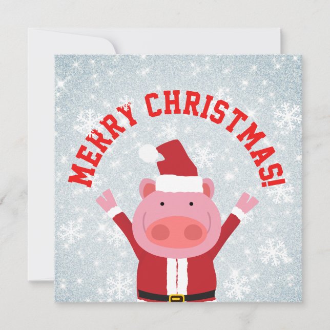 God jul Piglet Julkort (Framsida)