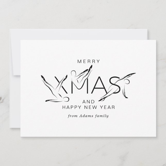 God jul Pilates instruktör Gift Märkres Bumpe Inbjudningar (Framsida)