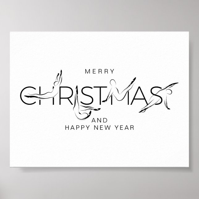 God jul Pilates instruktör Gift Märkres Bumpe Poster (Framsidan)
