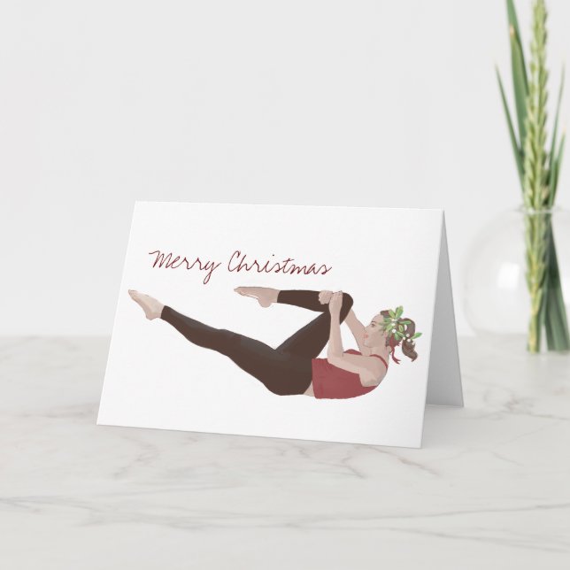 God jul Pilates Single Leg Stretch Kort (Framsida)
