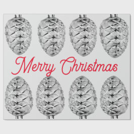 God jul Pinecone Wrapping Papper Presentpapper