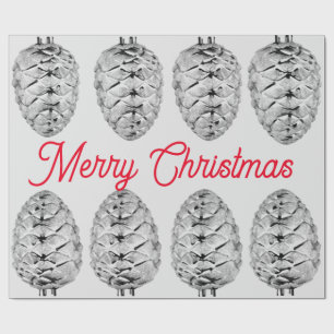 God jul Pinecone Wrapping Papper Presentpapper