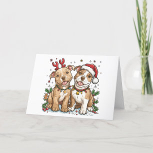 God jul Pit Bull Dogs Helgkort